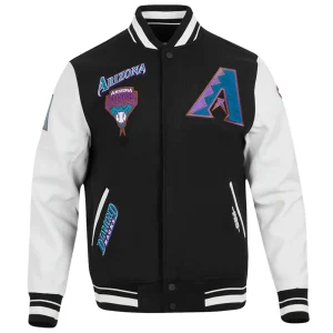 Alternative view of Arizona Diamondbacks Retro Classic Wool & Leather Jacket
