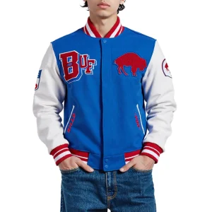 Buffalo Bills Best of Men’s Rib Wool Varsity Jacket