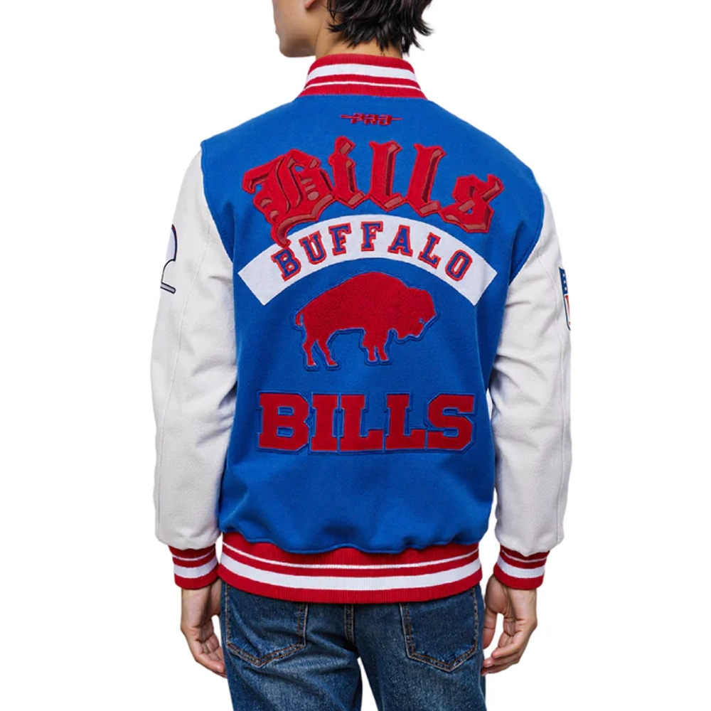 Buffalo Bills Best of Men’s Rib Wool Varsity Jacket - Image 2