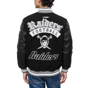 Alternative view of Las Vegas Raiders Best of Men’s Black Varsity Jacket