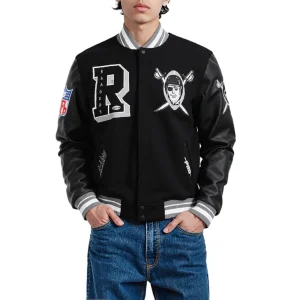 Las Vegas Raiders Best of Men’s Black Varsity Jacket