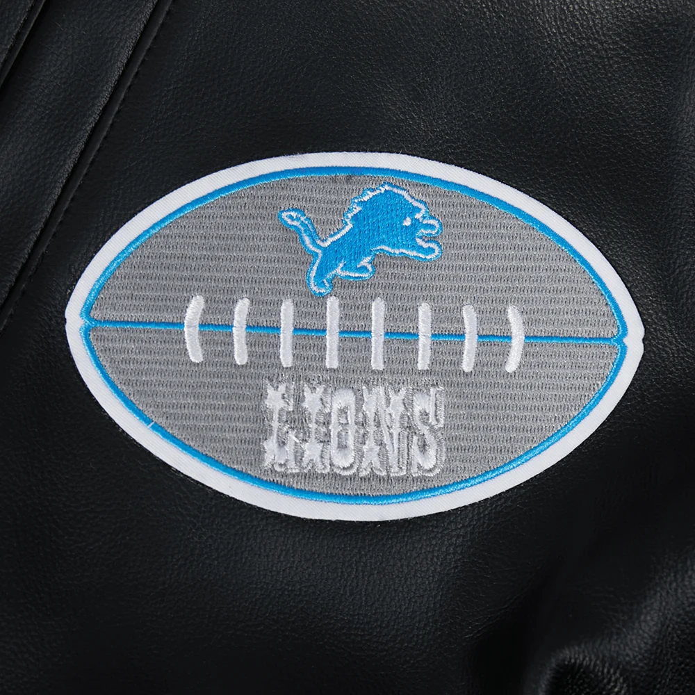 Detroit Lions Best of Men’s Leather Varsity Jacket - Image 9