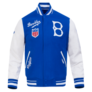 Alternative view of Brooklyn Dodgers Retro Classic Rib Wool & Leather Varsity Jacket