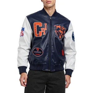 Chicago Bears Best of Men’s Leather Varsity Jacket
