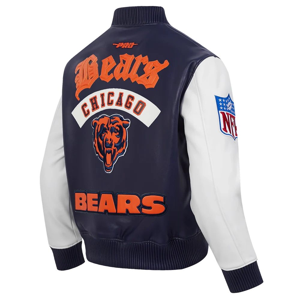 Chicago Bears Best of Men’s Leather Varsity Jacket - Image 4