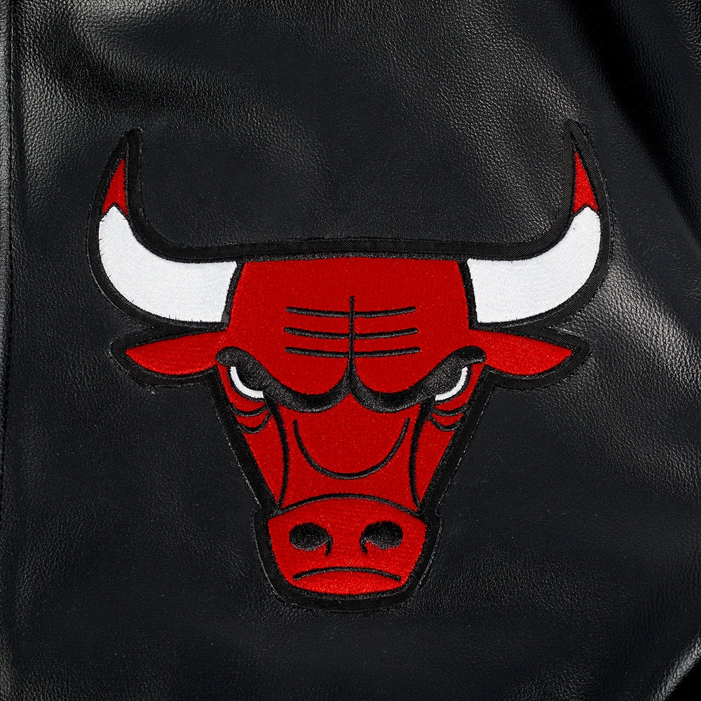 Chicago Bulls City Signature Black Leather Varsity Jacket - Image 8