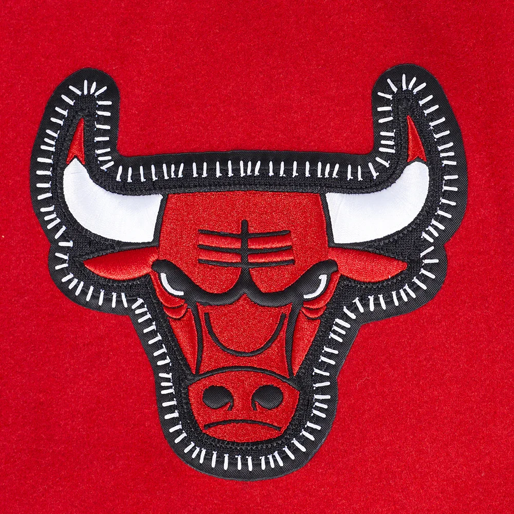 Chicago Bulls Diy Pick Stitch Red Varsity Jacket - Image 8