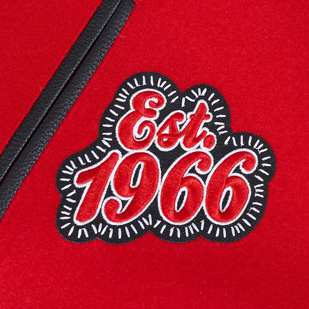 Chicago Bulls Diy Pick Stitch Red Varsity Jacket - Image 13