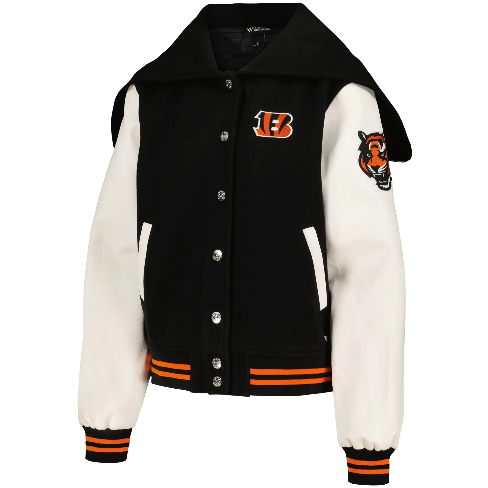Cincinnati Bengals Women’s Sailor Hooded Varsity Jacket - Image 3