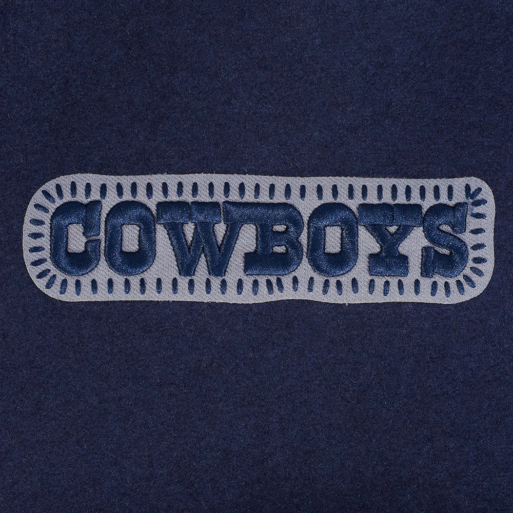 Dallas Cowboys Diy Pick Stitch Navy Varsity Jacket - Image 8