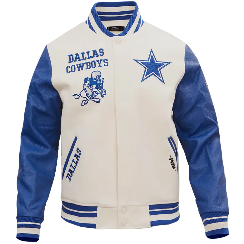 Dallas Cowboys Retro Classic Wool & Leather Varsity Jacket