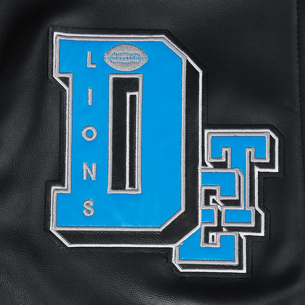 Detroit Lions Best of Men’s Leather Varsity Jacket - Image 7