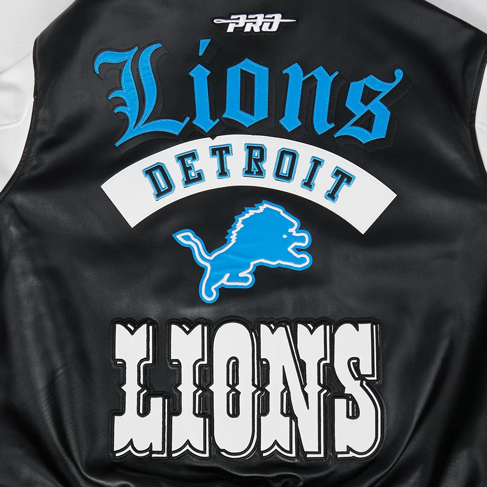 Detroit Lions Best of Men’s Leather Varsity Jacket - Image 5