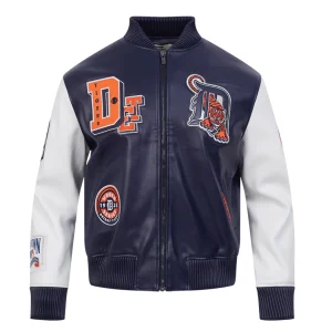 Detroit Tigers Best of Men’s Leather Varsity Jacket