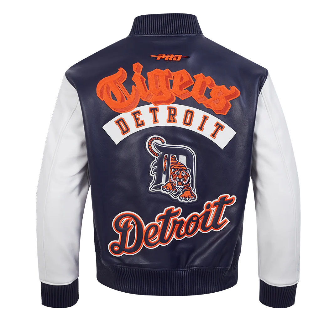 Detroit Tigers Best of Men’s Leather Varsity Jacket - Image 4