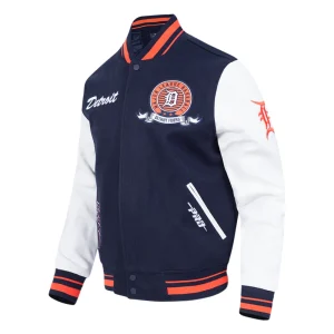 detroit tigers team badge rib jacket
