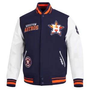 Houston Astros Diy Pick Stitch Navy Varsity Jacket
