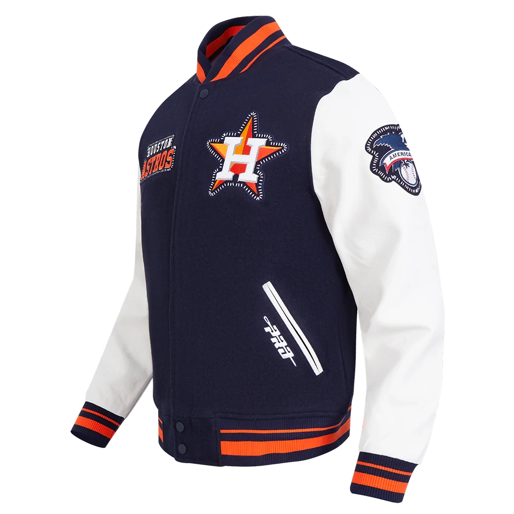Houston Astros Diy Pick Stitch Navy Varsity Jacket - Image 2