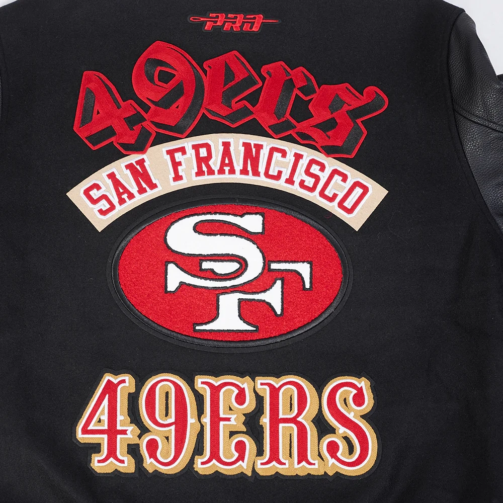 San Francisco 49ERS Best of Men’s Black Varsity Jacket - Image 11