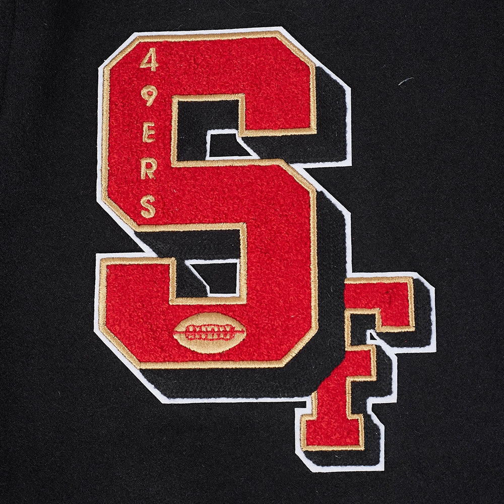 San Francisco 49ERS Best of Men’s Black Varsity Jacket - Image 9