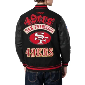 Alternative view of San Francisco 49ERS Best of Men’s Black Varsity Jacket