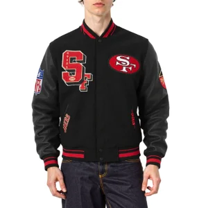 San Francisco 49ERS Best of Men’s Black Varsity Jacket