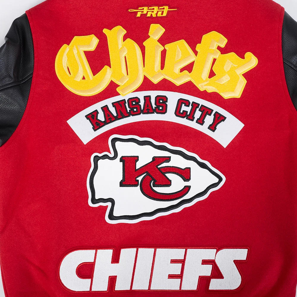 Kansas City Chiefs Best of Men’s Red & Black Varsity Jacket - Image 5