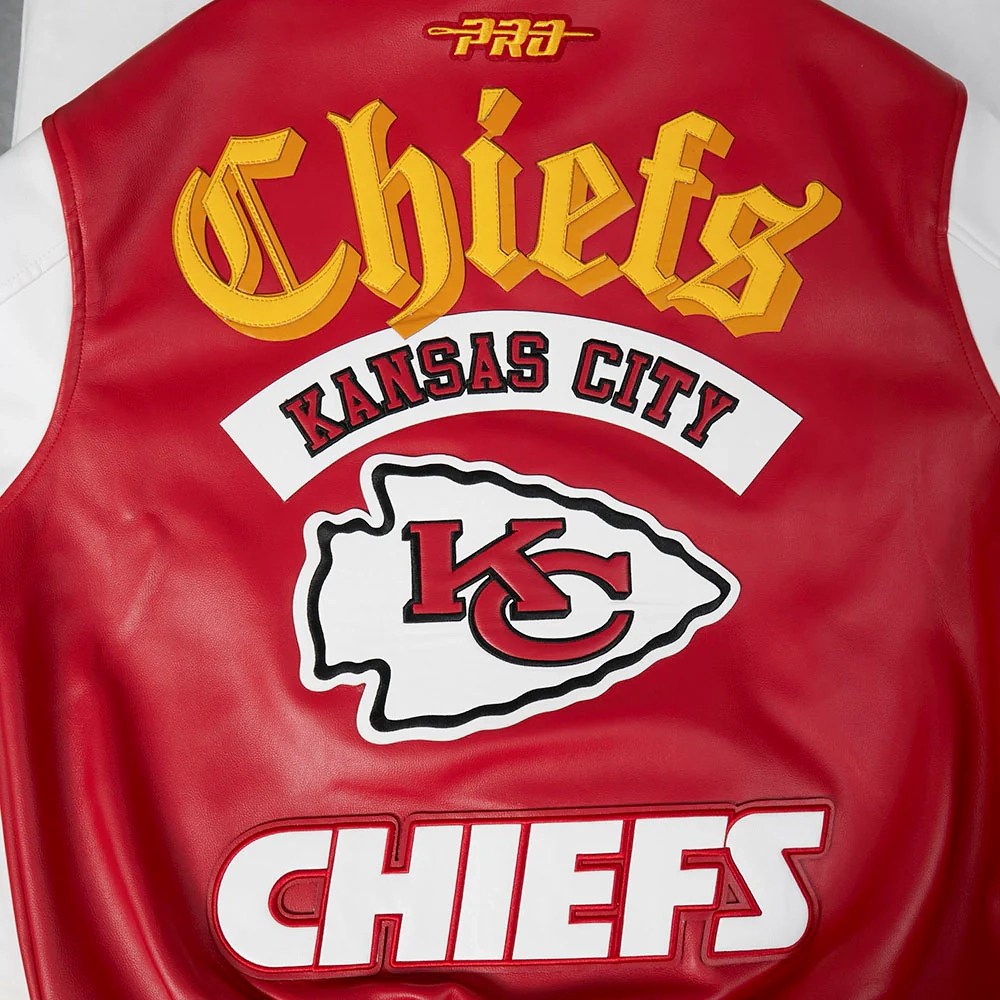 Kansas City Chiefs Best of Men’s Leather Varsity Jacket - Image 7