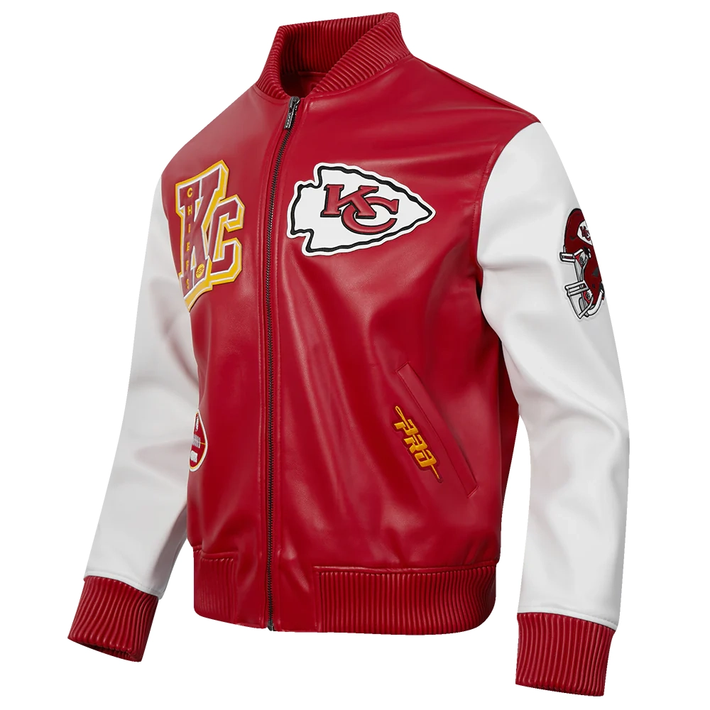 Kansas City Chiefs Best of Men’s Leather Varsity Jacket - Image 3