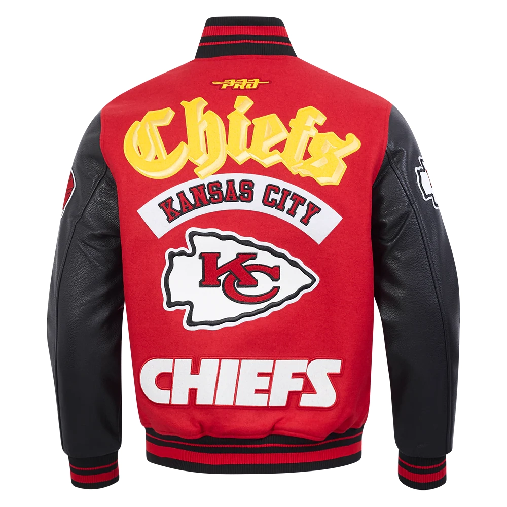 Kansas City Chiefs Best of Men’s Red & Black Varsity Jacket - Image 4