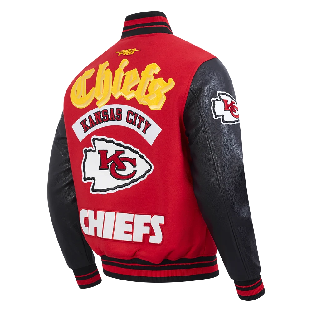 Kansas City Chiefs Best of Men’s Red & Black Varsity Jacket - Image 3