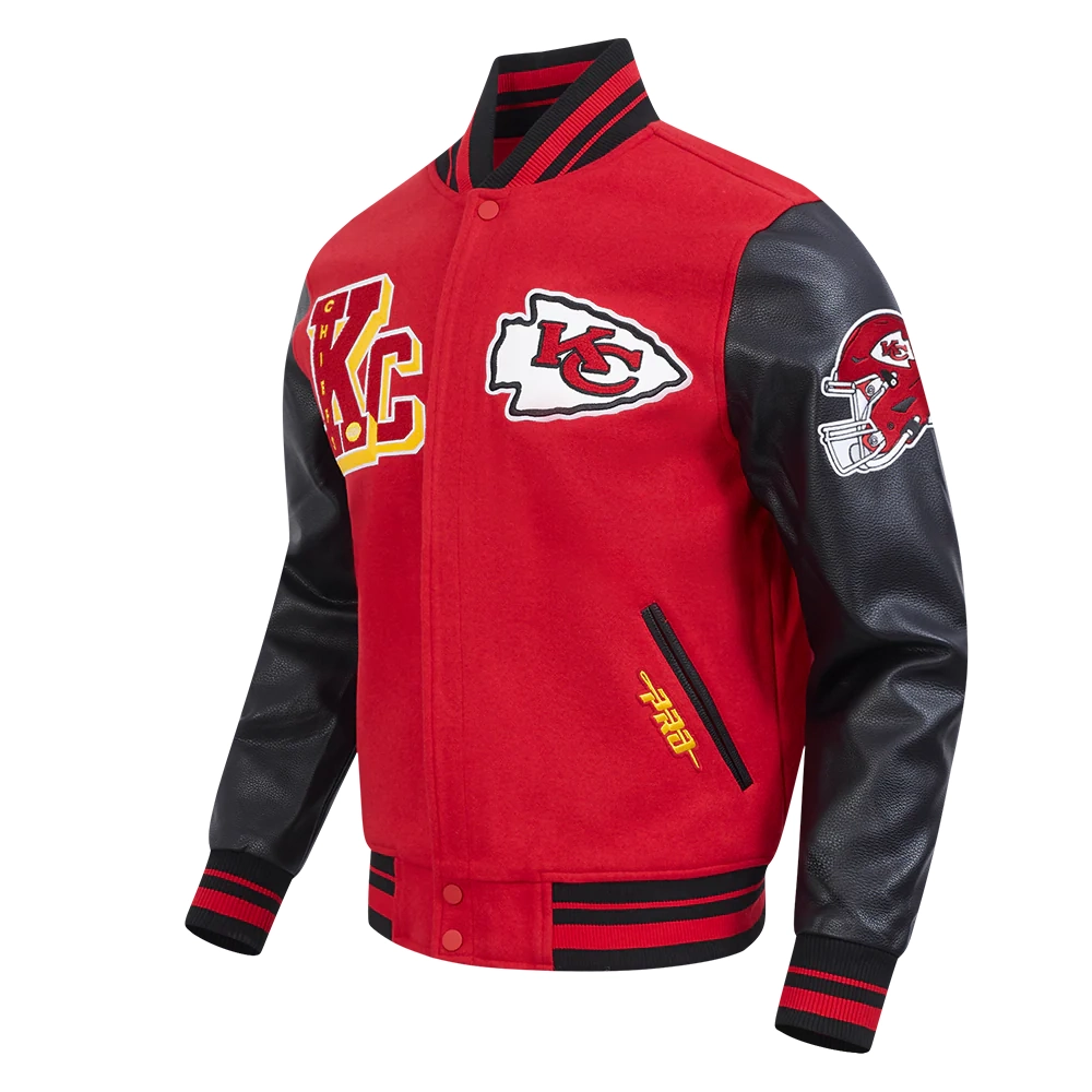 Kansas City Chiefs Best of Men’s Red & Black Varsity Jacket - Image 2