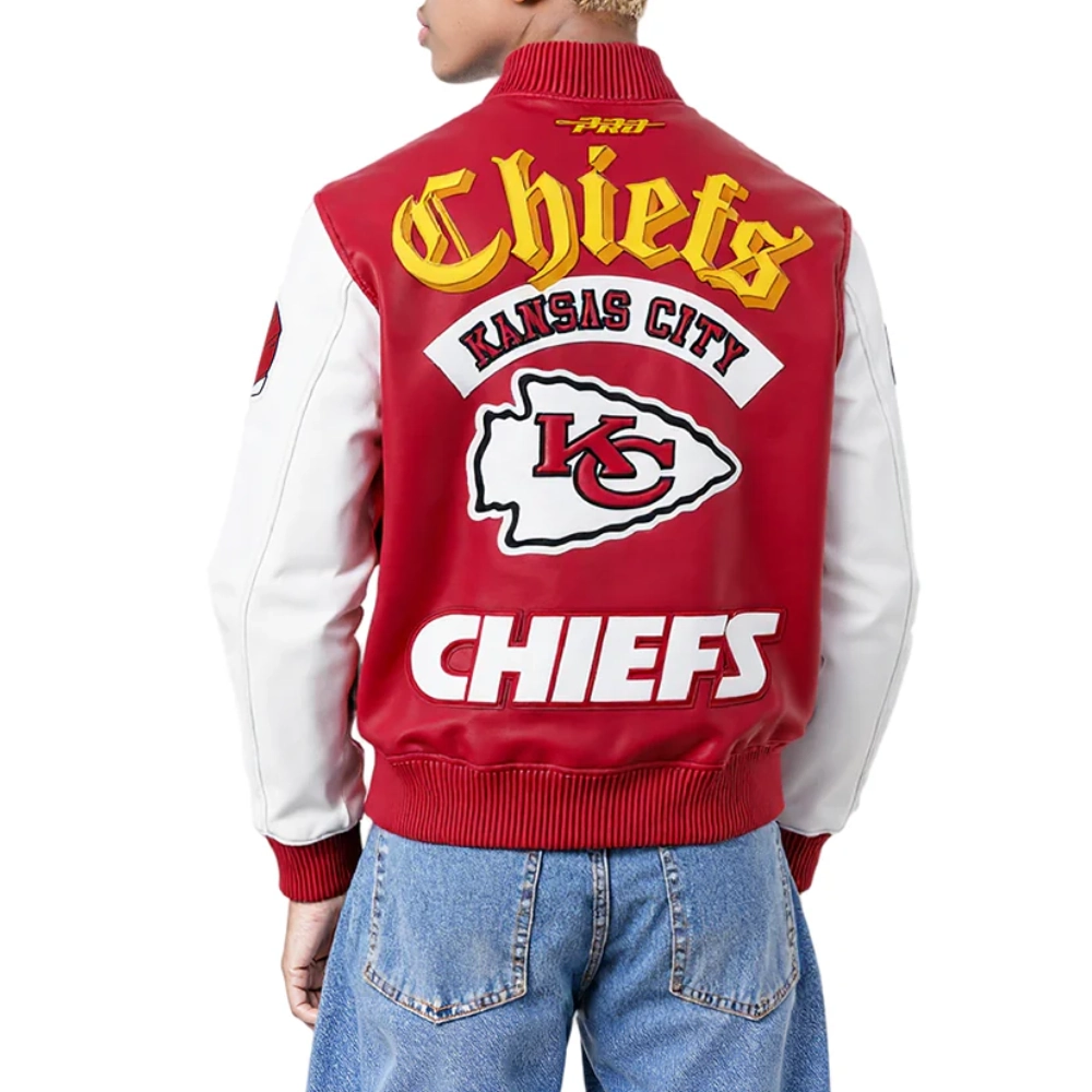 Kansas City Chiefs Best of Men’s Leather Varsity Jacket - Image 2
