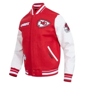 Alternative view of Kansas City Chiefs Diy Pick Stitch Red Varsity Jacket