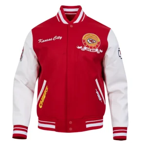 Kansas City Chiefs Team Badge Wool & Leather Jacket