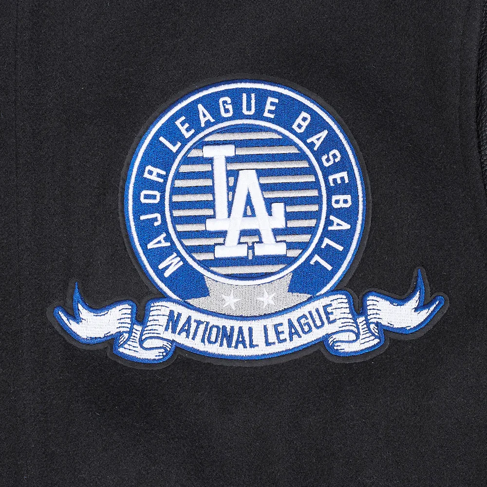 Los Angeles Dodgers Team Badge Wool & Leather Jacket - Image 5