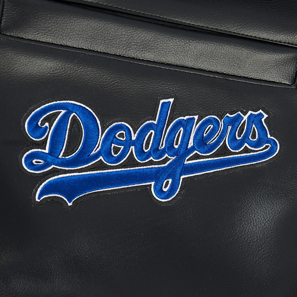 Los Angeles Dodgers City Signature Black Leather Varsity Jacket - Image 8