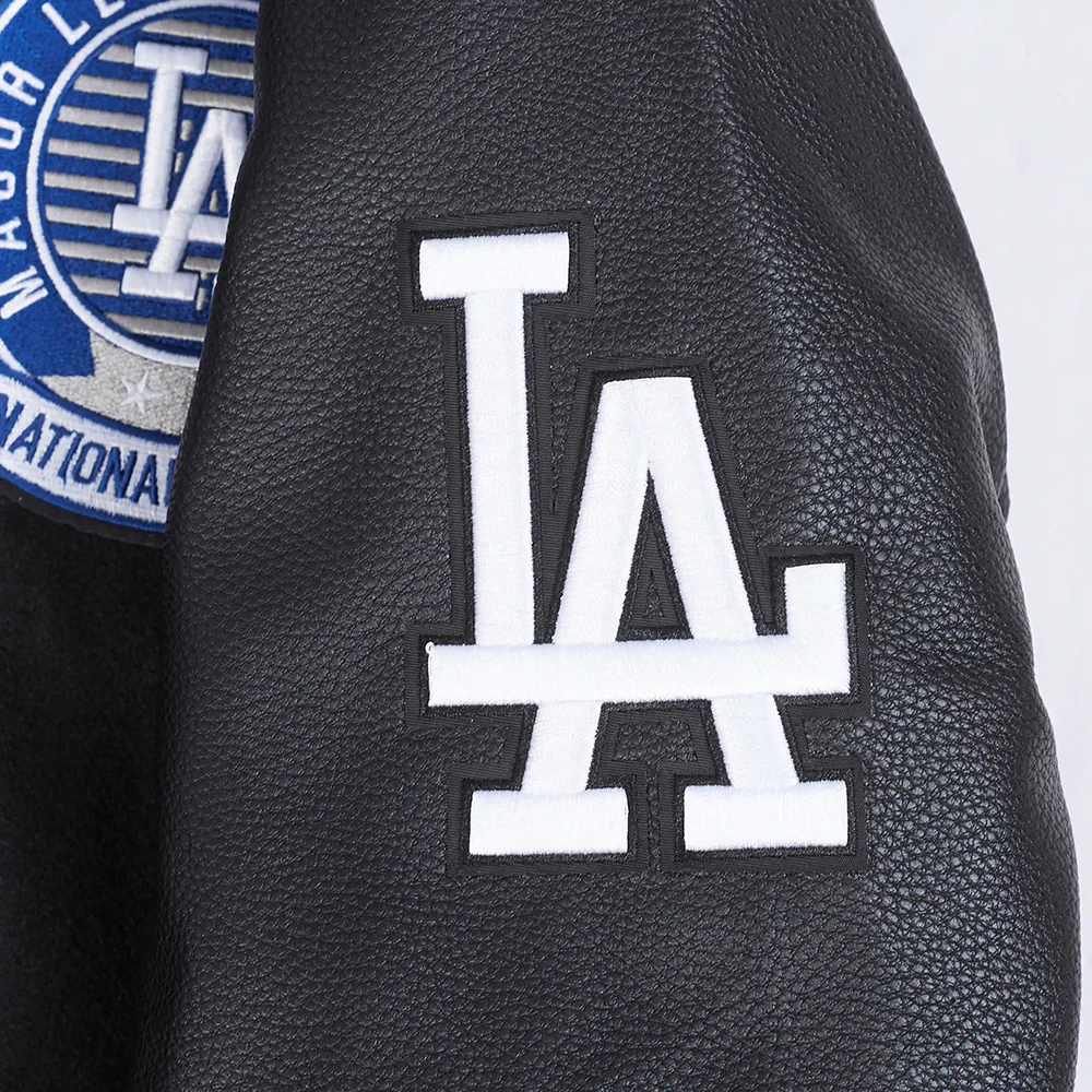 Los Angeles Dodgers Team Badge Wool & Leather Jacket - Image 6