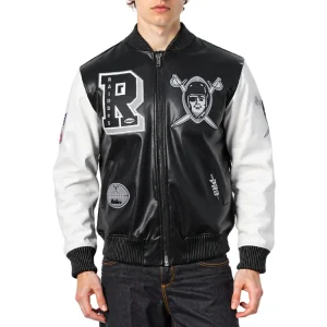 Las Vegas Raiders Best of Men’s Leather Varsity Jacket