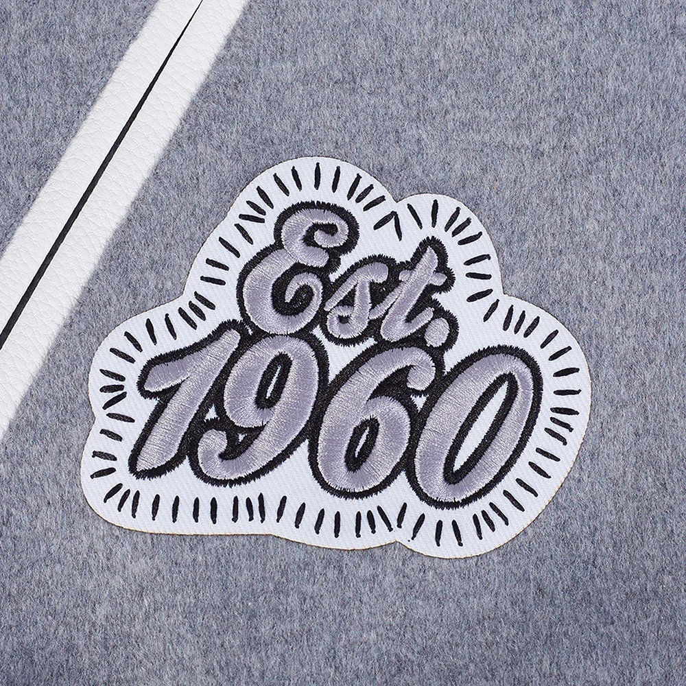 Las Vegas Raiders Diy Pick Stitch Grey Varsity Jacket - Image 6