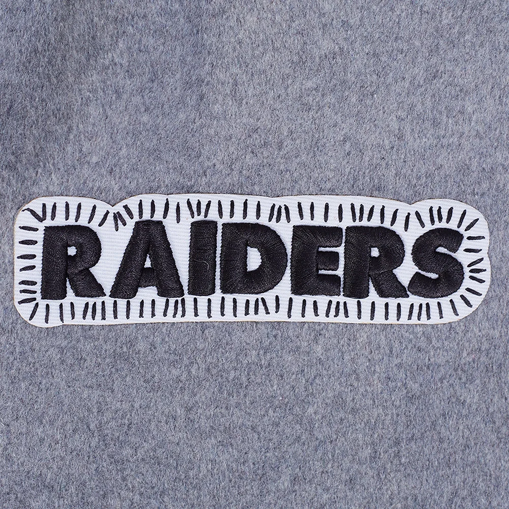 Las Vegas Raiders Diy Pick Stitch Grey Varsity Jacket - Image 7