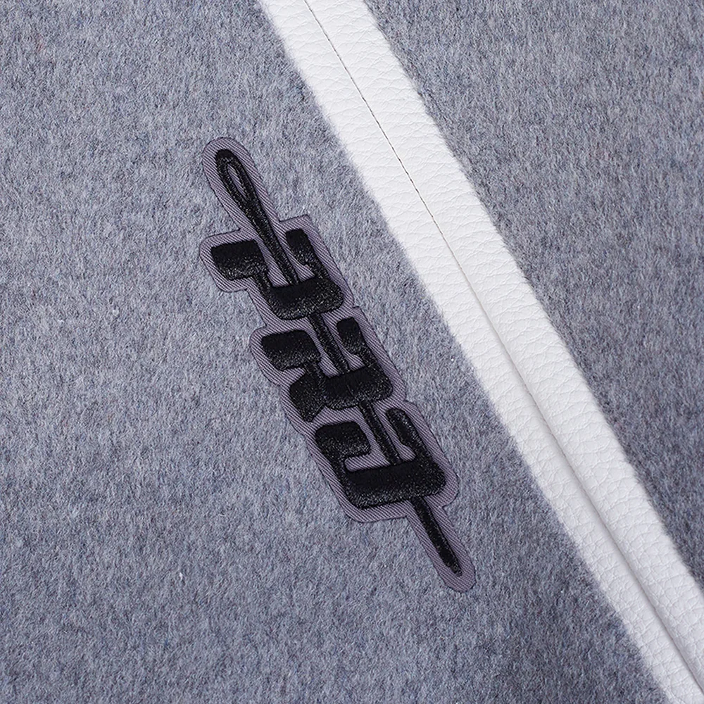 Las Vegas Raiders Diy Pick Stitch Grey Varsity Jacket - Image 8