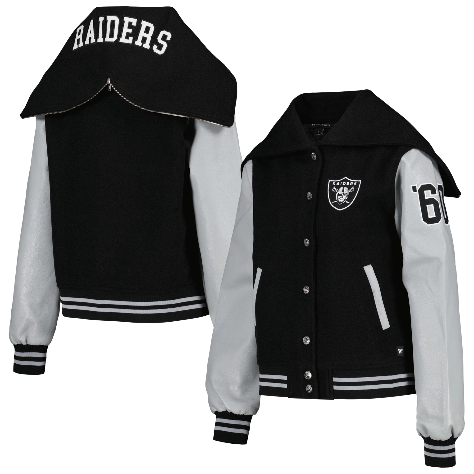 Las Vegas Raiders Women’s Sailor Hooded Varsity Jacket - Image 5