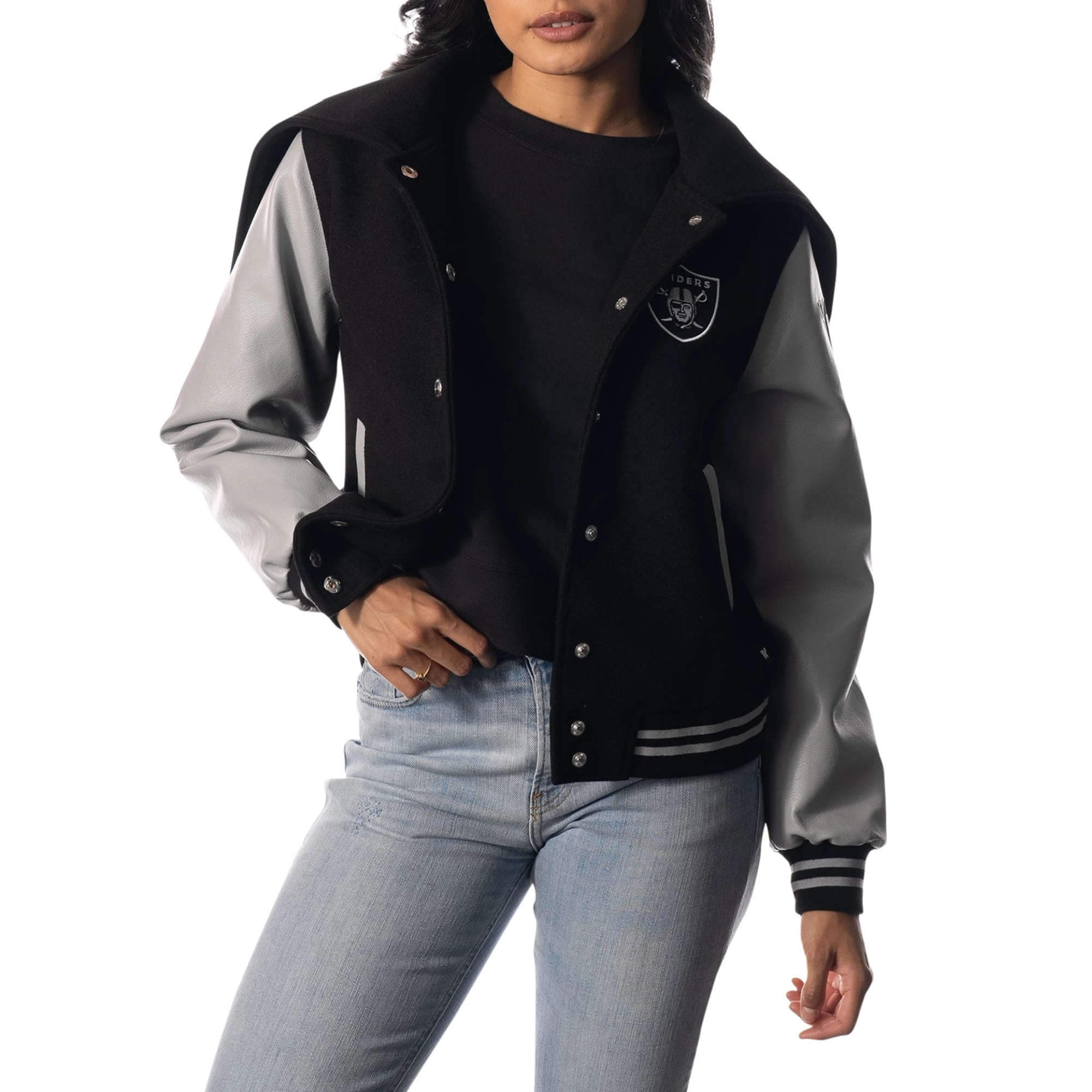 Las Vegas Raiders Women’s Sailor Hooded Varsity Jacket