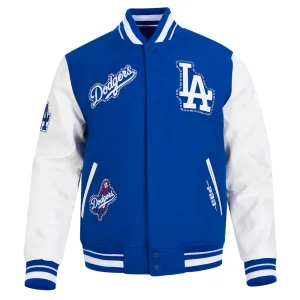 Los Angeles Dodgers Diy Pick Stitch Blue Varsity Jacket