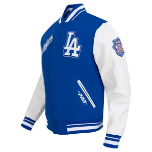 Alternative view of Los Angeles Dodgers Diy Pick Stitch Blue Varsity Jacket