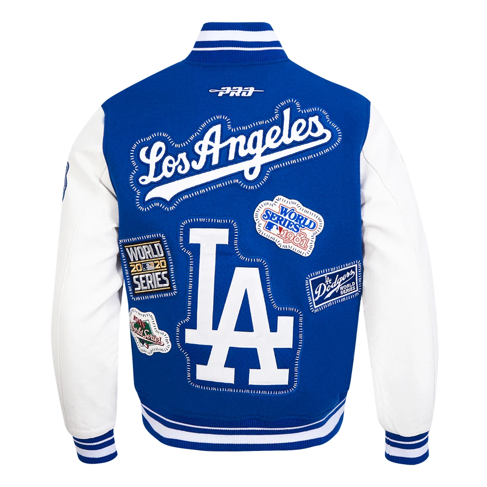 Los Angeles Dodgers Diy Pick Stitch Blue Varsity Jacket - Image 4