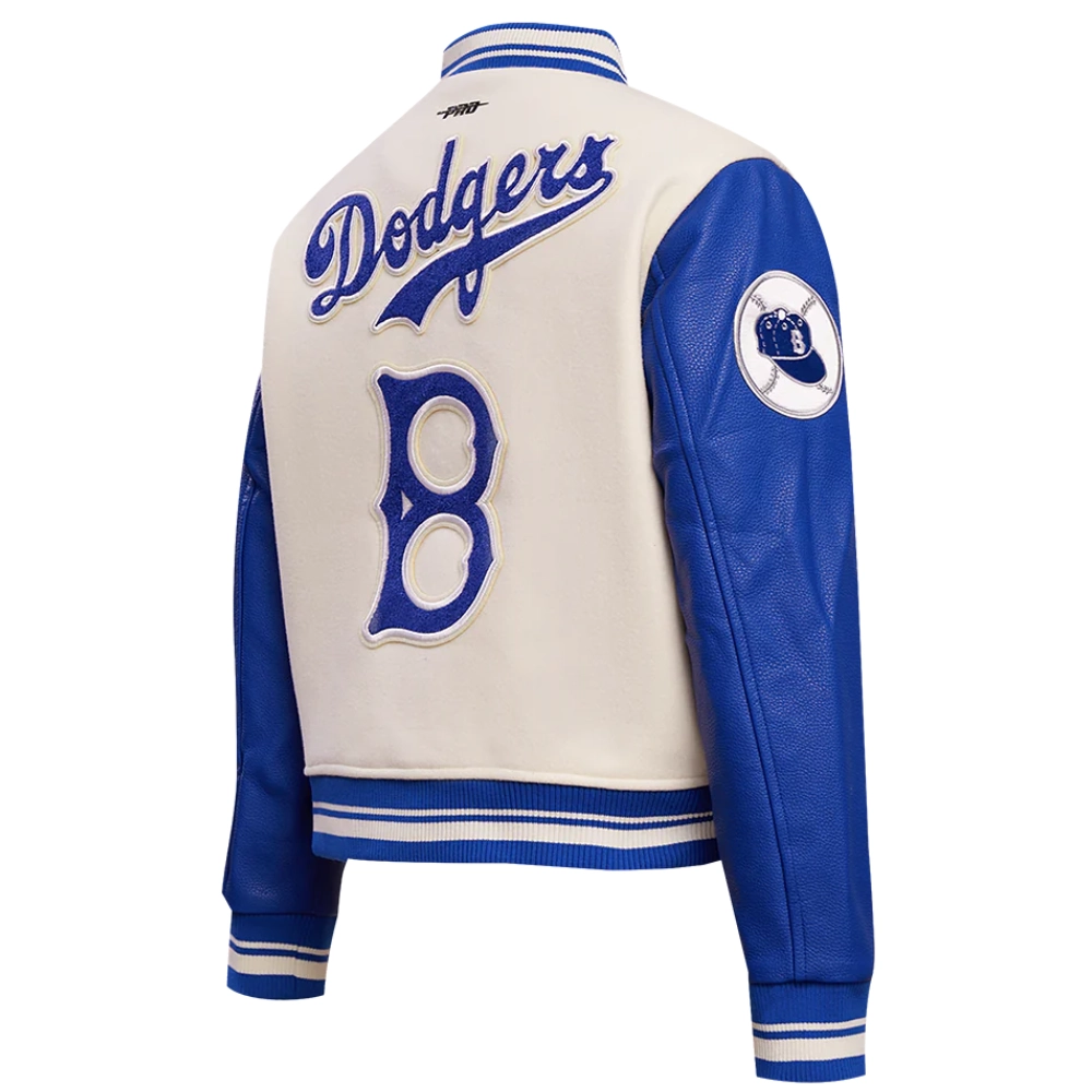 Woman’s Brooklyn Dodgers Retro Classic Wool & Leather Jacket - Image 6
