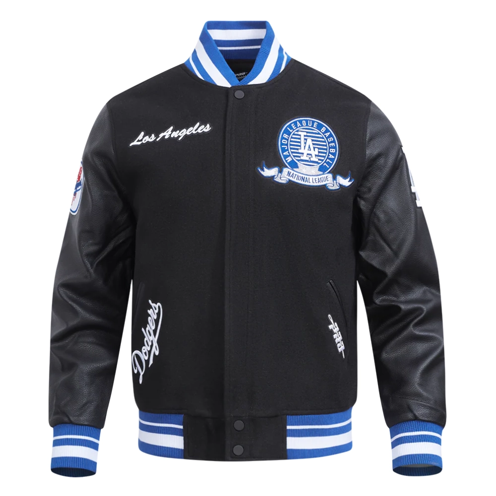 Los Angeles Dodgers Team Badge Wool & Leather Jacket