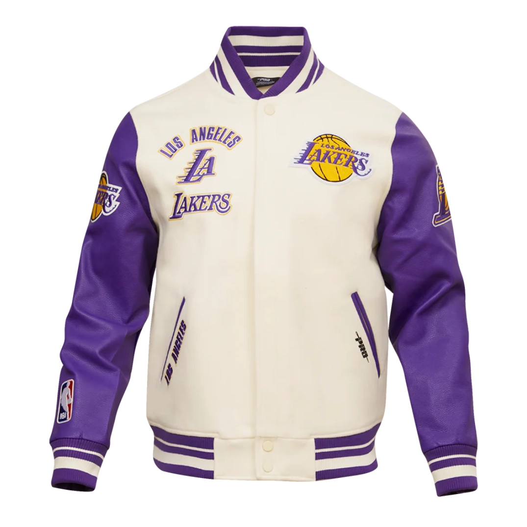 Los Angeles Lakers Retro Classic Wool & Leather Varsity Jacket